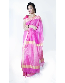 Pink Cotton Silk Saree