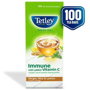 Tetley Green Tea With Ginger Mint & Lemon Tea Bags 100 Nos