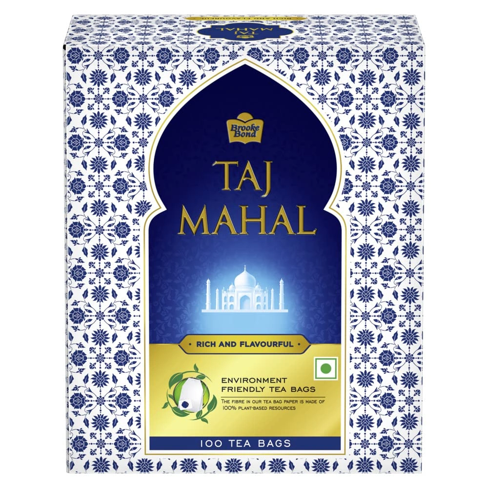 Taj Mahal Tea Bags 100 pcs, Rich and Flavourful Chai - Premium Blend of Powdered Fresh Loose Tea Leaves-taj-mahal-tea-bags-100-nos