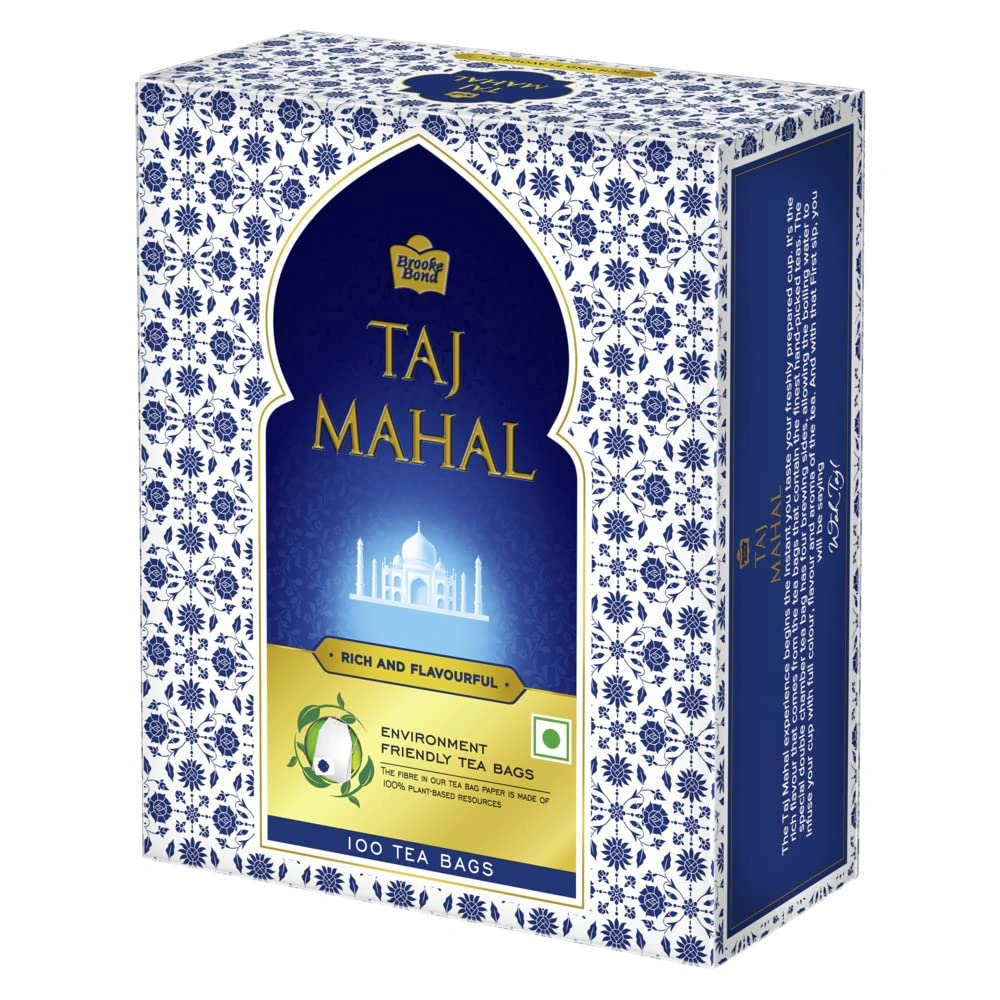 Taj Mahal Tea Bags 100 pcs, Rich and Flavourful Chai - Premium Blend of Powdered Fresh Loose Tea Leaves-4