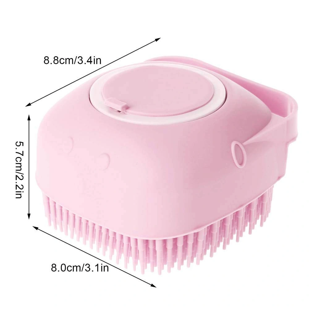 RD MALL Soft Silicone Bath Body Brush with Soap Dispenser,Reusable Exfloliating Body Scrubber for Gentle Skin Massage-1