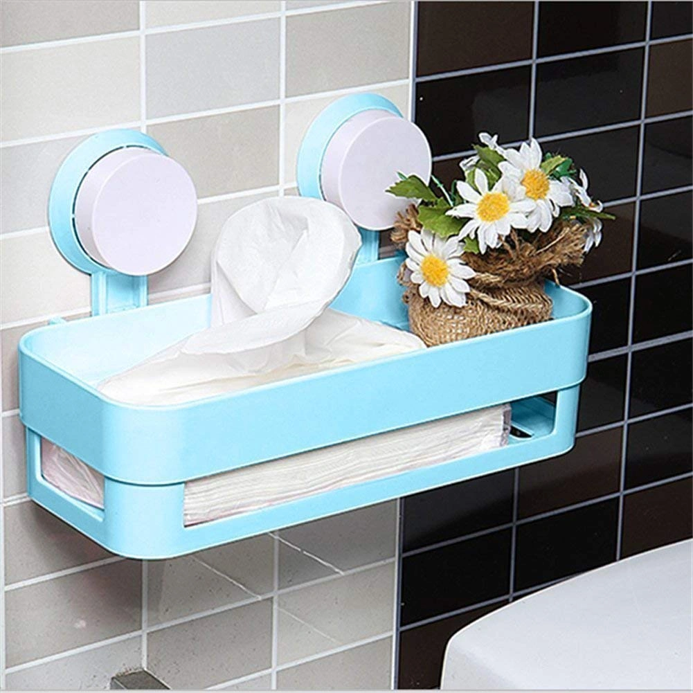 RD Mall Bathroom Shelf No Drill Easy to Installeted Removable Reusable Vacuum Suction Rack Dishwasher Liquid, Brush, Cloth, Soap, Sponge, Heir Oil, etc (Multi Color)-RDHK100170