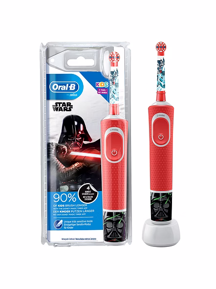 Oral B Kids Electric Rechargeable Toothbrush, Featuring Star Wars Characters,Multicolor &amp; Amazon Brand - Solimo Garden Slide - Multicolor