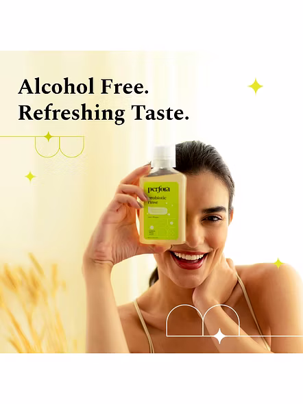 Perfora Lemon Mint Mouthwash | Vitamin C Mouth Freshener For Dental Hygiene &amp; Fresh Breath | No Artificial Flavors &amp; Colors | Alcohol Free Mouth Wash for Men Women &amp; Kids | Fights Germs | Pack of 1 (300ml)