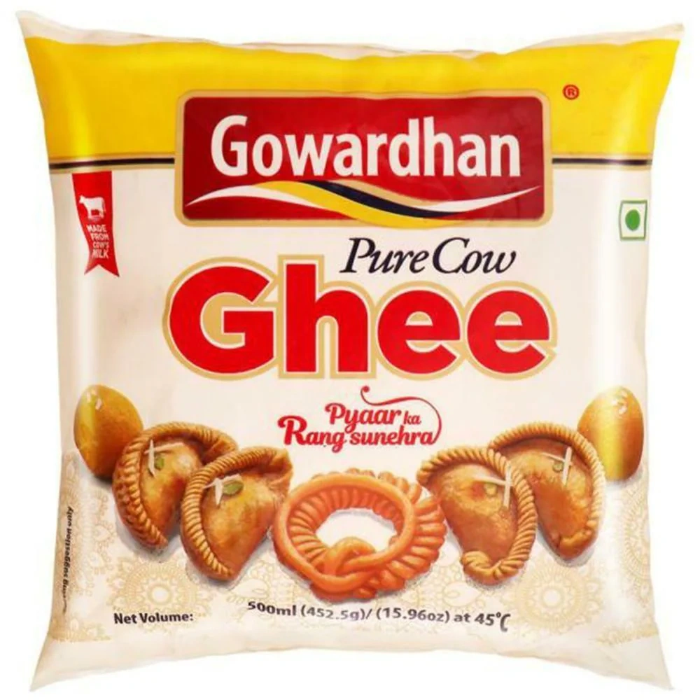 Gowardhan Pure Cow Ghee 500 ml (Pouch)-RDDB100195