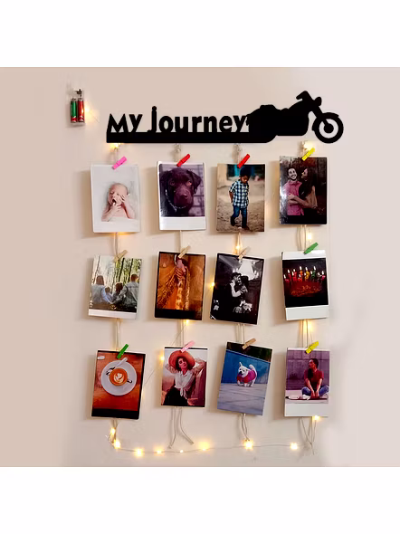 Wooden Photo Frame with LED Light -photo wall hanging, memories wall hanging, hanging photo frames f