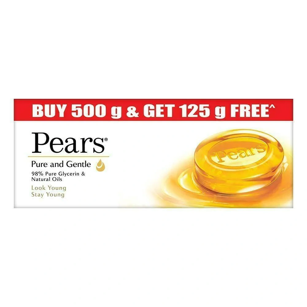 Pears Pure &amp; Gentle Soap with Natural Oils 125 g (Buy 4 Get 1 Free)-RDPC1013001