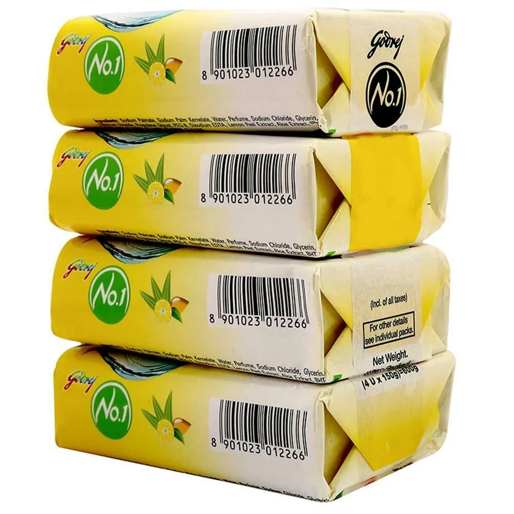 Godrej No.1 Lime and Aloe Vera Soap 150 g (Pack of 4)-2