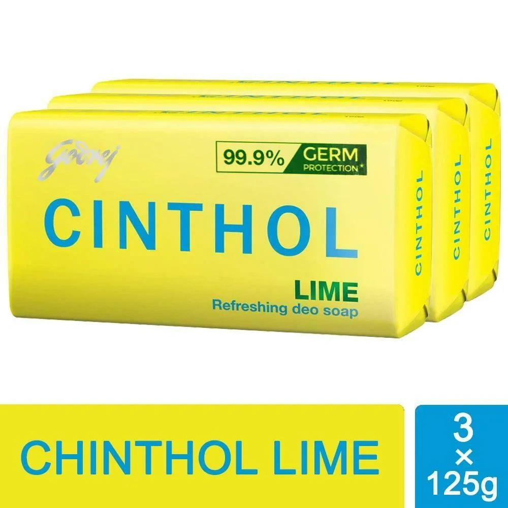 Cinthol Lime Refreshing Deo Soap 125 g (Pack of 3)-RDPC1013012