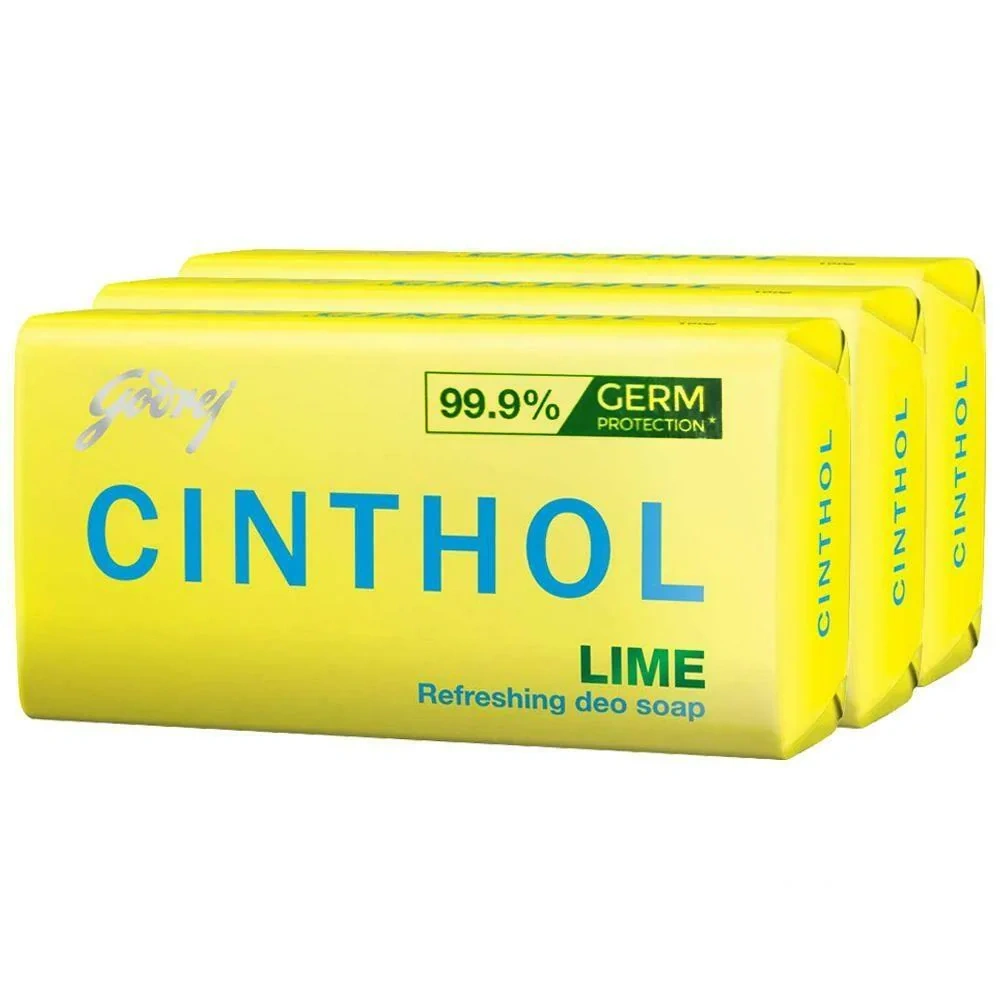 Cinthol Lime Refreshing Deo Soap 125 g (Pack of 3)-1