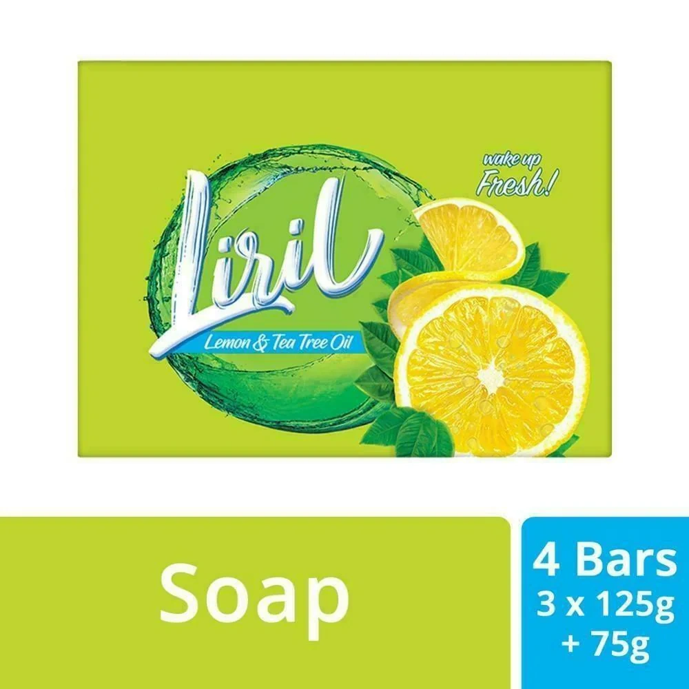 Liril Lemon &amp; Tea Tree Oil Soap (Buy 3 x 125 g Get 1 x 75 g Free)-1