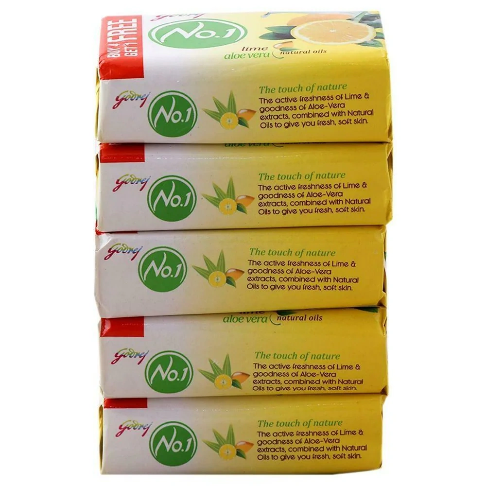 Godrej No.1 Lime &amp; Aloe Vera Soap 100 g (Buy 4 Get 1 Free)-3