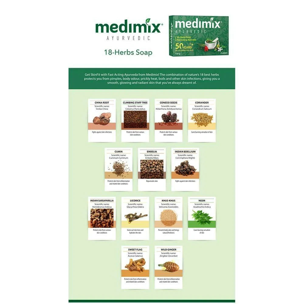 Medimix Ayurvedic 18-Herbs Classic Soap 150 g (Buy 4 Get 1 Free)-3