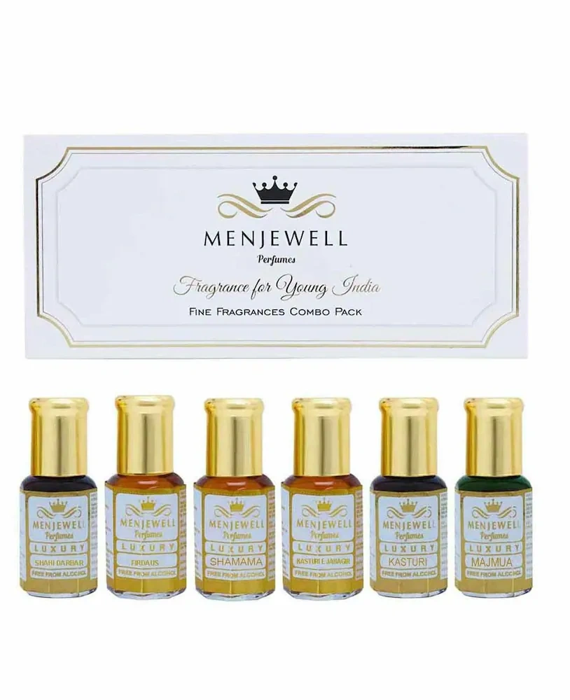 Menjewell Set Of 6 Spicy Attar Gift Set For Men (3ml each)-RDPC101212