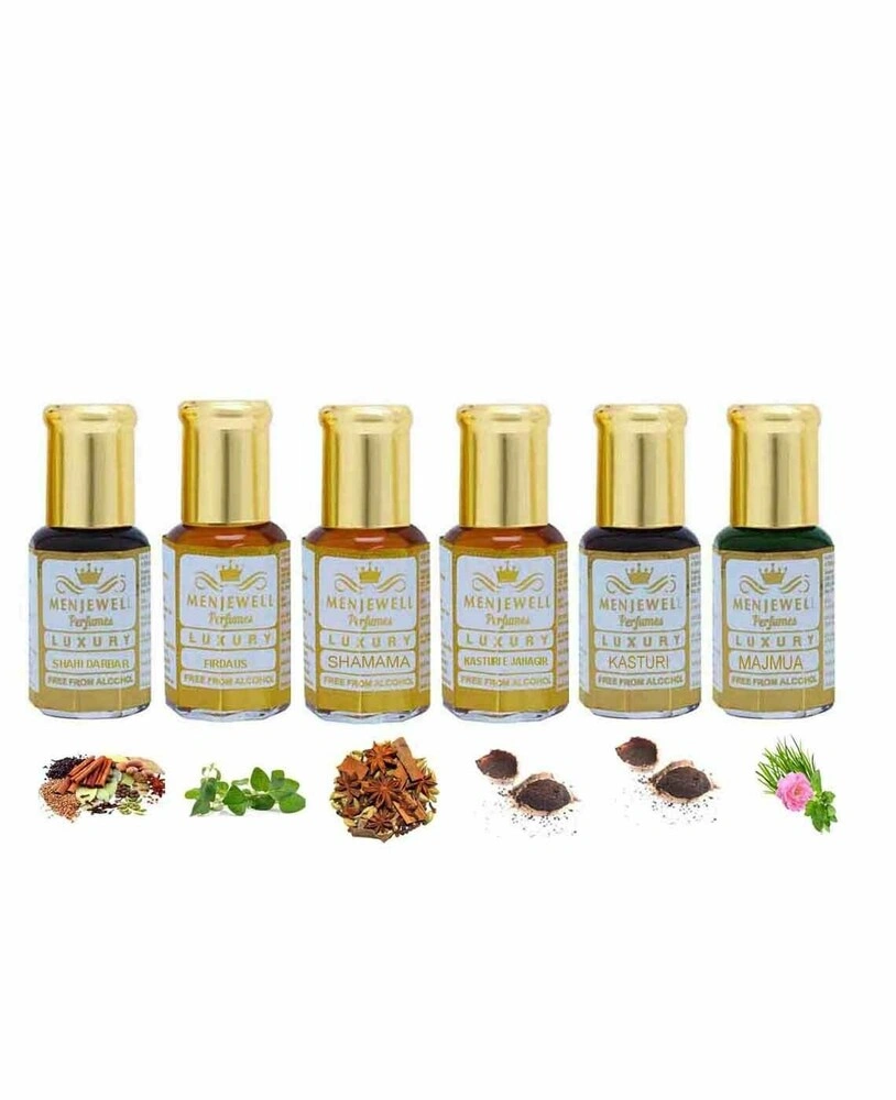 Menjewell Set Of 6 Spicy Attar Gift Set For Men (3ml each)-1