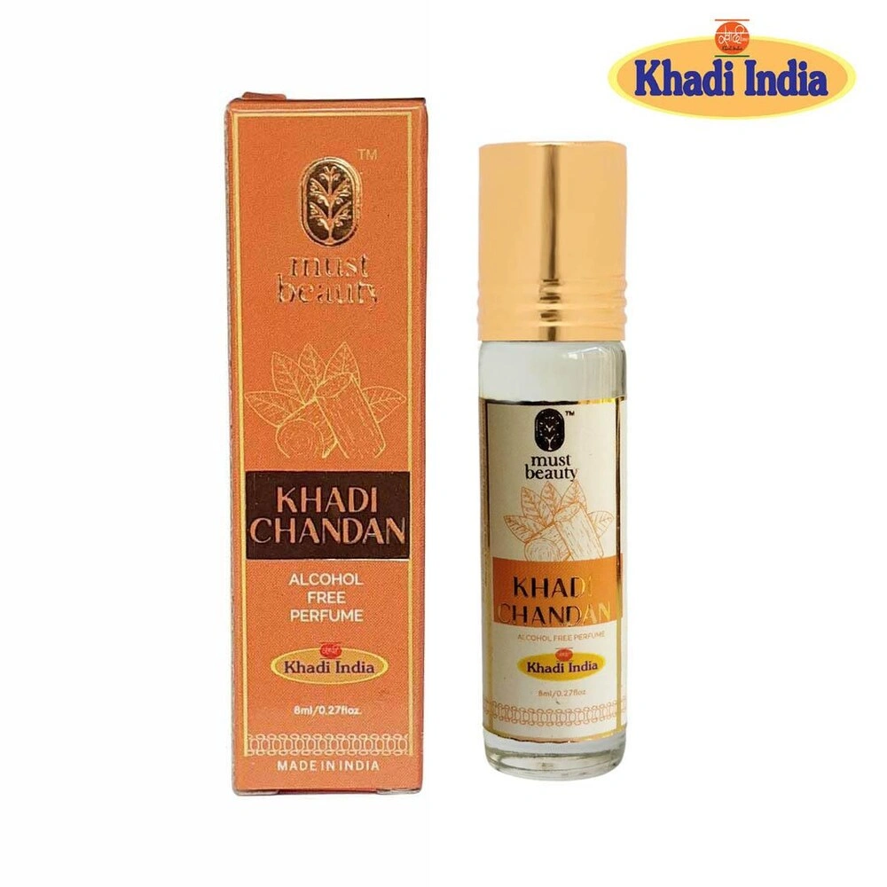 Khadi India Mustbeauty co Chandan Attar Perfume|Extra Long Lasting Fragrance|Premium attar Perfume -8ml-1