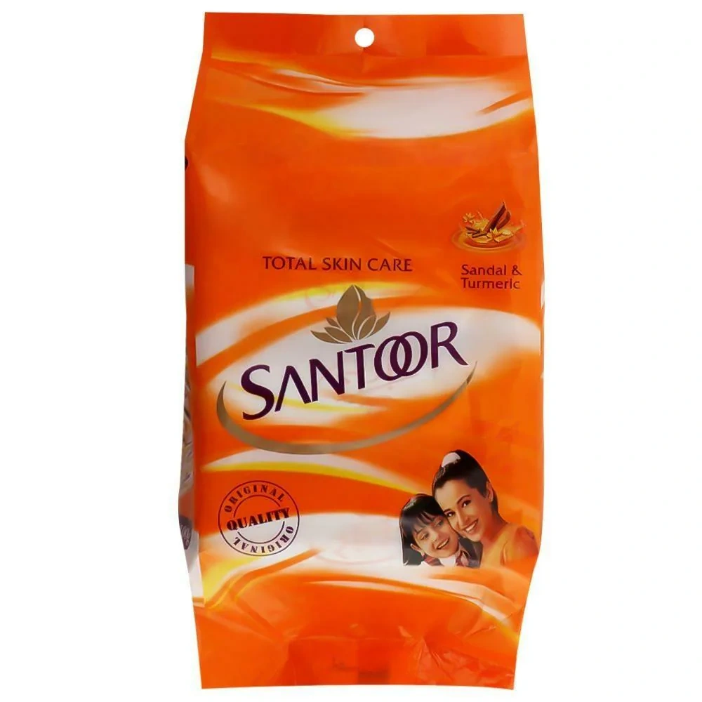 Santoor Sandal &amp; Turmeric Soap 100 g (Pack of 4)-1