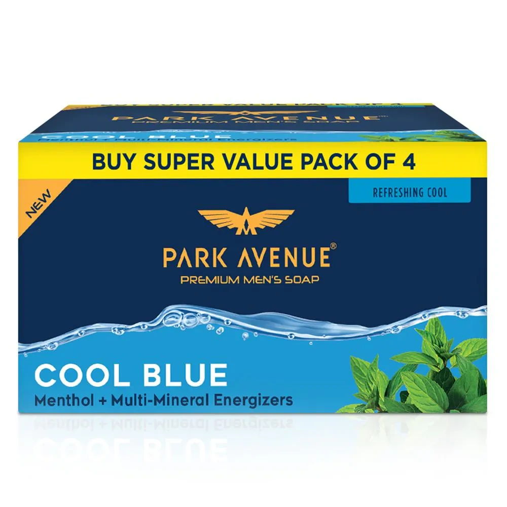 Park Avenue Cool Blue Soap 125 g (Pack of 4)-RDPC101338