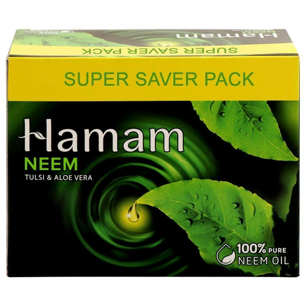 Hamam Neem, Tulsi &amp; Aloe Vera Soap 150 g (Pack of 3)-RDPC101341