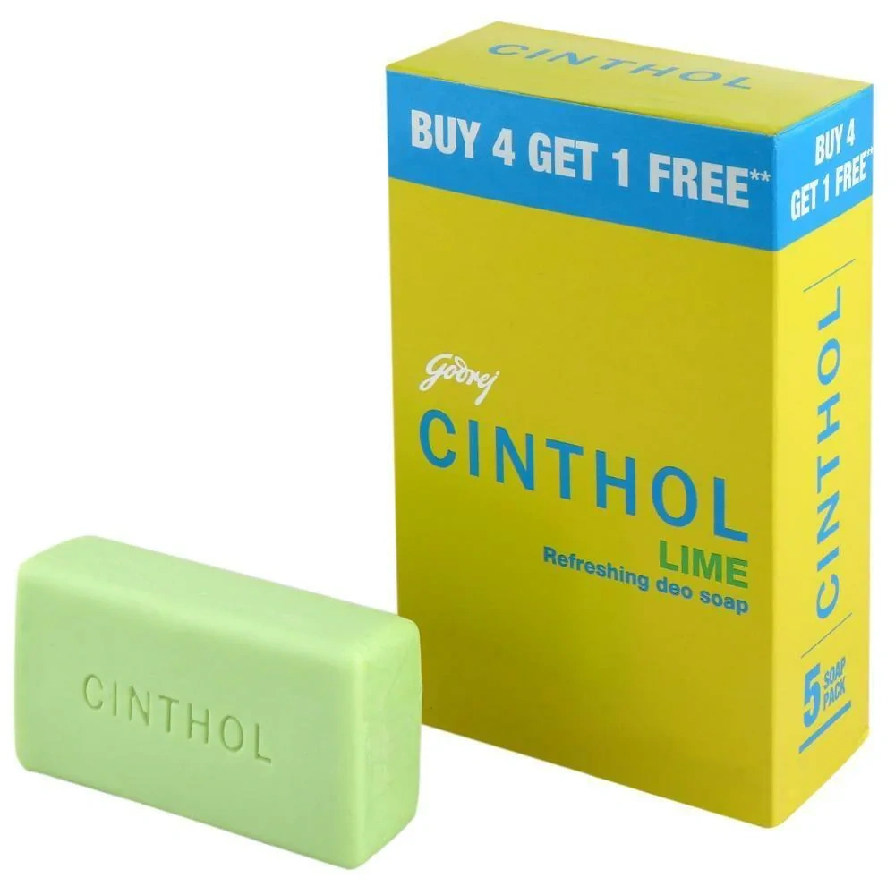 Cinthol Lime Refreshing Deo Soap 100 g (Buy 4 Get 1 Free)-2