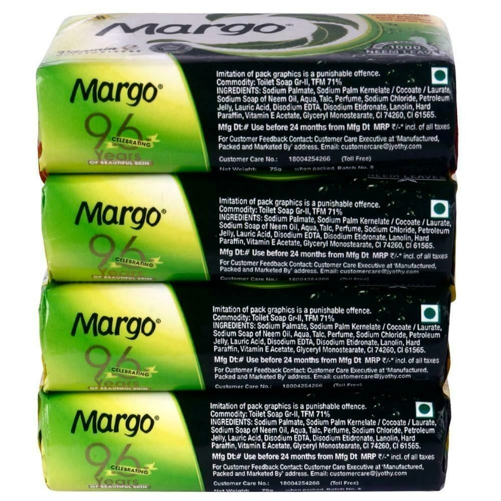 Margo 100% Original Neem Soap 75 g (Pack of 4)-1