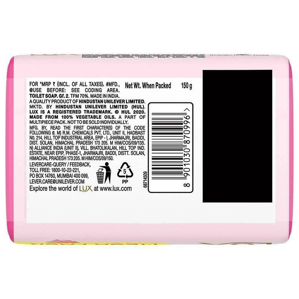 Lux Rose &amp; Vitamin E Soft Glow Skin Soap Bar 150 g (Buy 4 Get 1 Free)-3