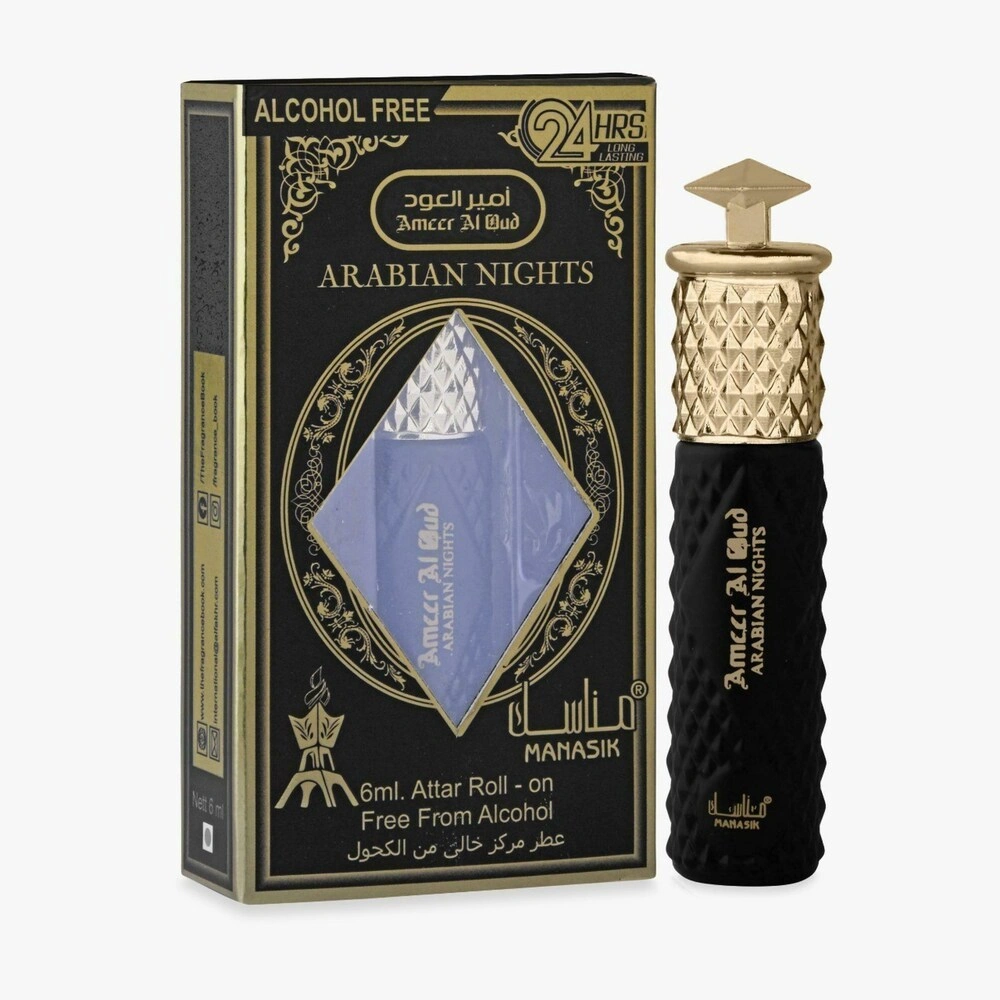 MANASIK Qasr Al Oud, Rahal I, Saphire Blue And Rahal Ii Aqd Floral Attar (Pack Of 4)-4