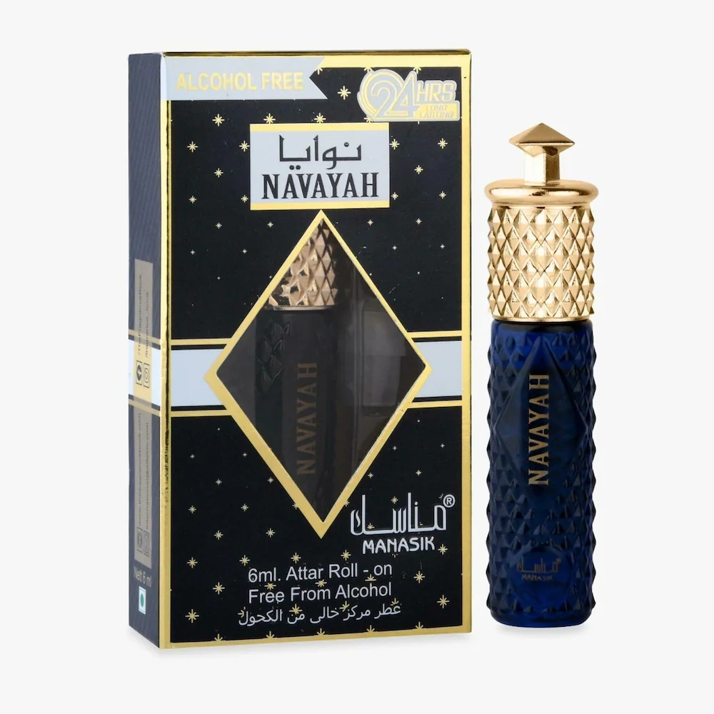 MANASIK Burj, Bushra, Bravo And Blue Bayman Aqd Floral Attar (Pack Of 4)-2