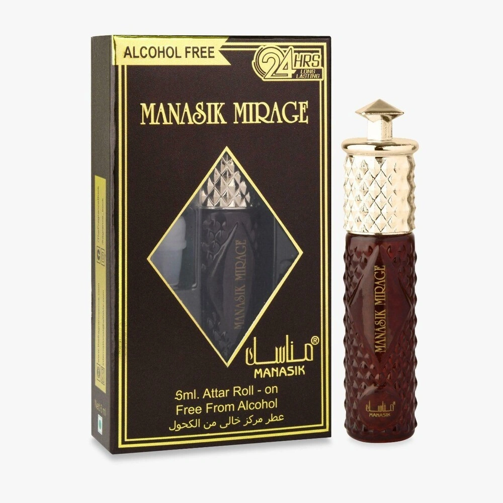 MANASIK Qasr Al Oud, Oud Combodi, Property And Oud Kashmeri Aqd Floral Attar (Pack Of 4)-4