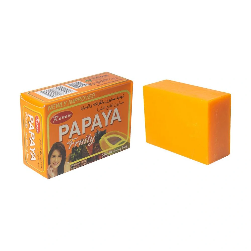 Queue Renew kojic Glutathione Papaya and Placenta moisturizing and Whitening soap pack of 7-3