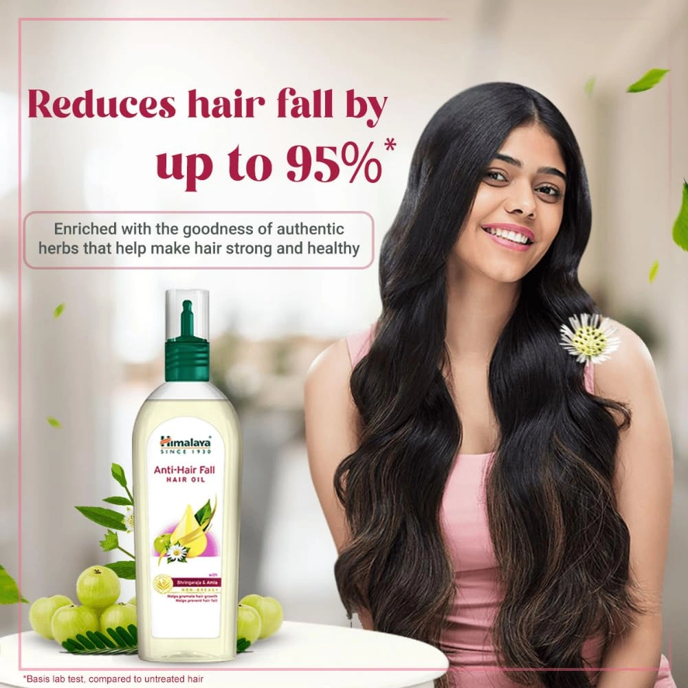 Himalaya Anti-Hair Fall Hair Oil | Non Sticky Hair Oil | Promotes Hair Growth | Prevents Hair Fall | Made with Bhringraja &amp; Amla | For Women &amp; Men | 200ml-1