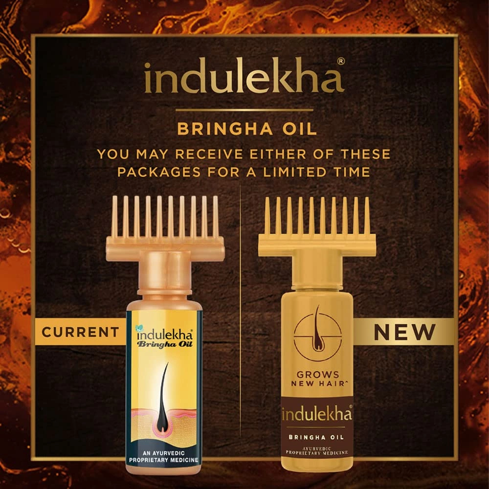 Indulekha Bringha, Ayurvedic Hair Oil, 50ml, for Hair Fall Control, with Amla &amp; Coconut Oil, with Comb Applicator-4