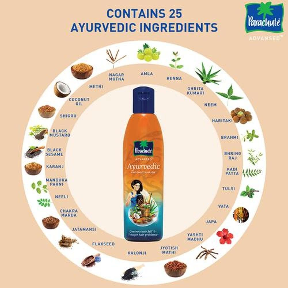 Parachute Advansed Ayurvedic Coconut Hair Oil, 90ml-3