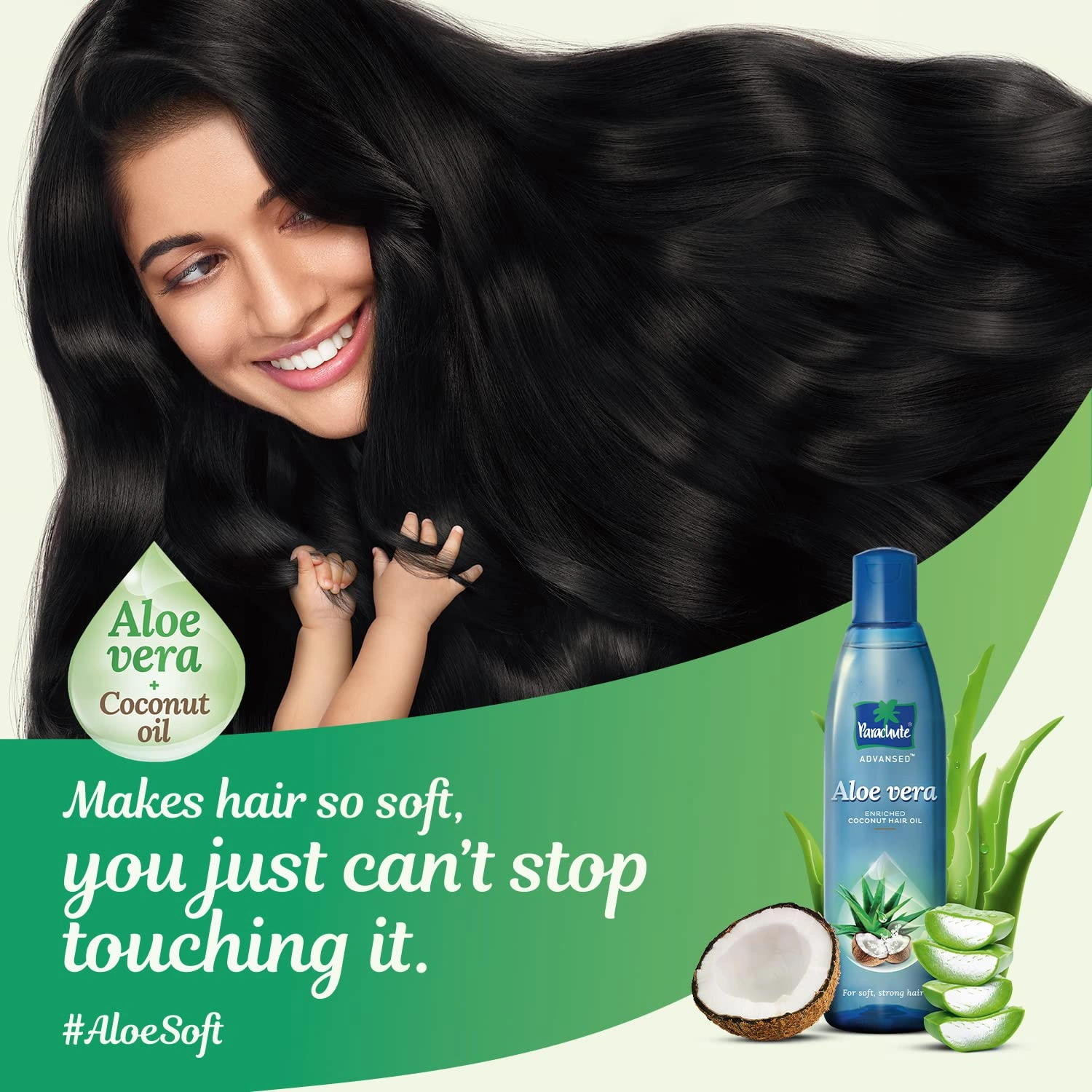 Parachute Advansed Aloe Vera Enriched Coconut Hair Oil, 250ml (Free 75ml) &amp; For Soft &amp; Strong Hair, 400 ml-1