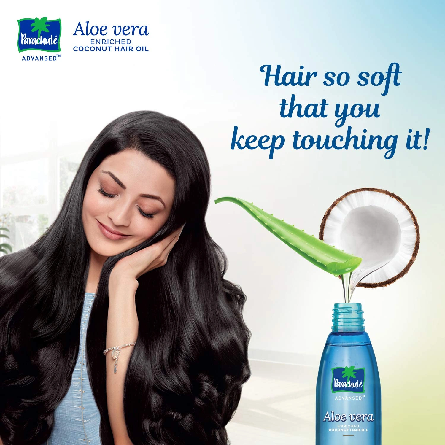 Parachute Advansed Aloe Vera Enriched Coconut Hair Oil, 400 ml (Pack of 2)-1