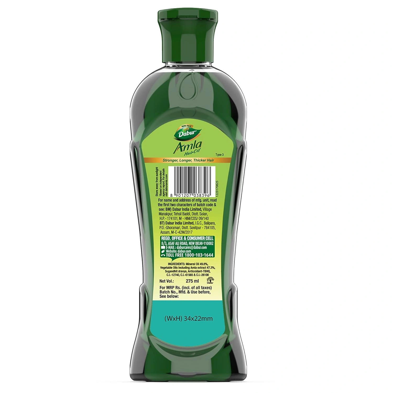 Dabur Amla Hair oil for Stronger, Longer and Thicker Hair -275ml-2