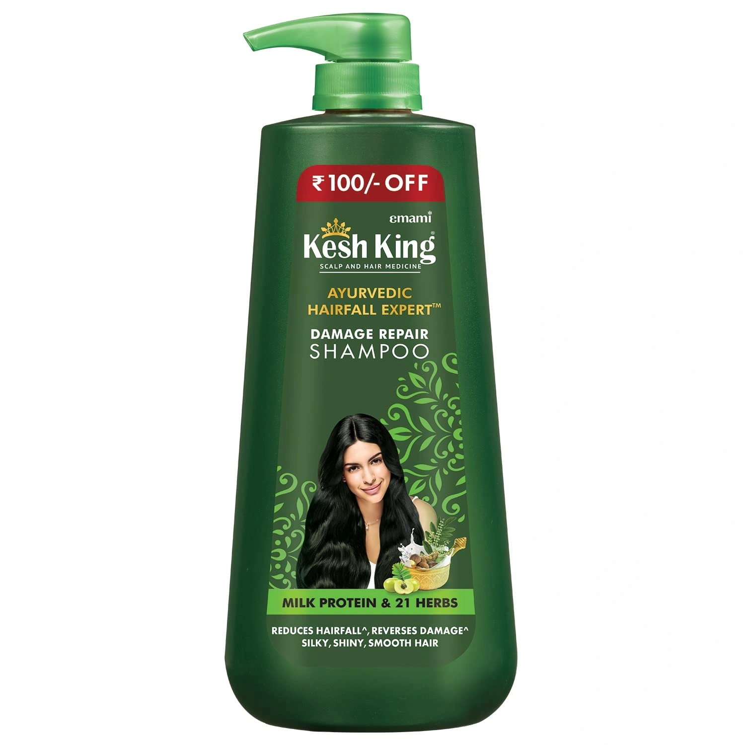 Kesh King Ayurvedic Anti Hairfall Hair Oil- 300 ml &amp; Emami Kesh King Damage Repair Shampoo- 600 ml-3