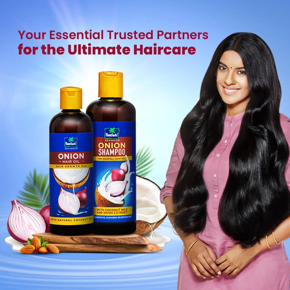 Parachute Advansed Onion Hair Oil for Hair Growth, 200ml &amp; Hair Shampoo for Hair Fall Control, 275ml-2