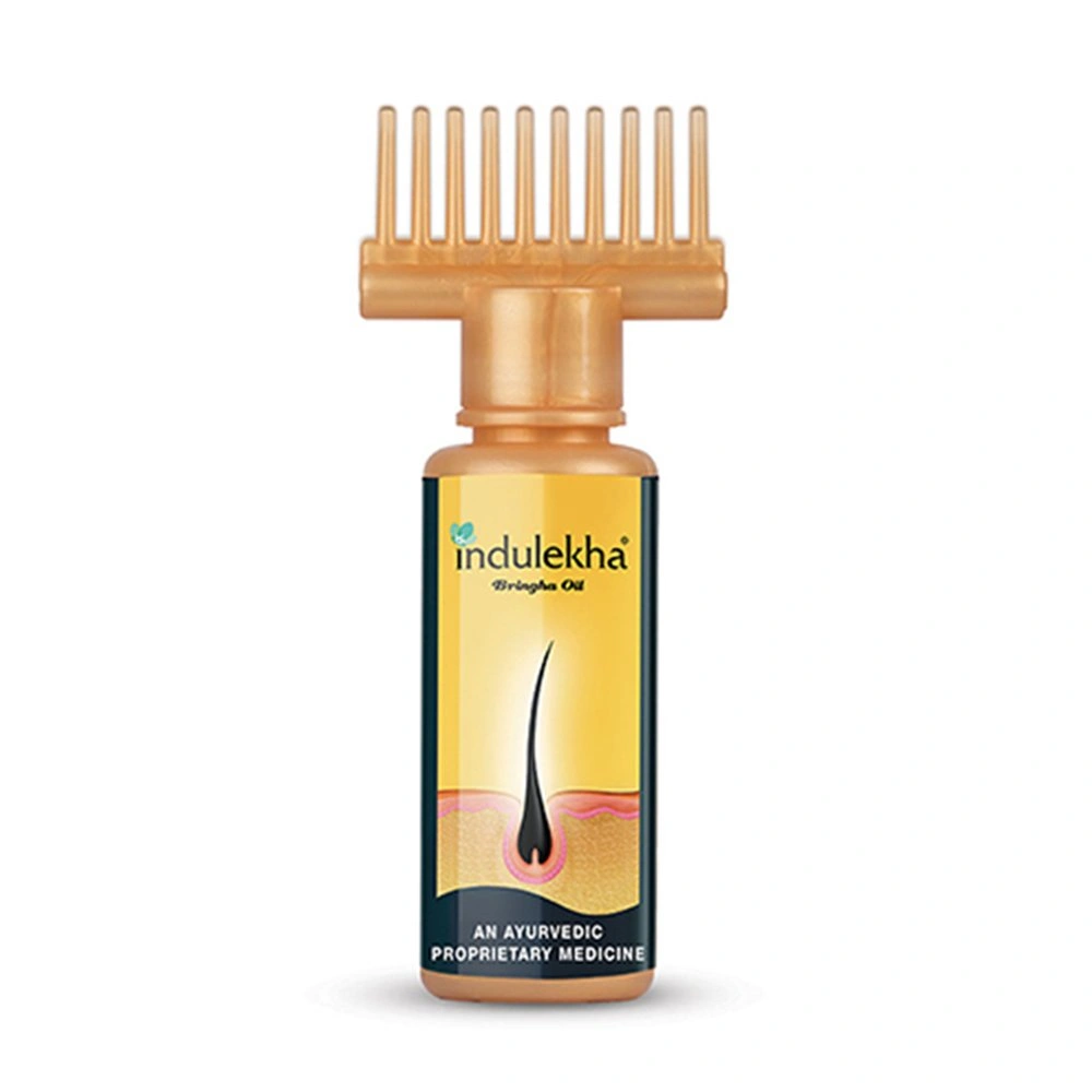 Indulekha Bhringa Hair Oil, 100ml And Elle 18 Eye Drama Kajal, Bold Black, 0.35g-2