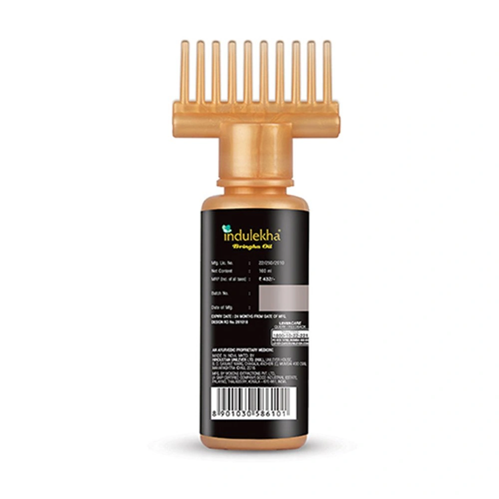 Indulekha Bhringa Hair Oil, 100ml And Elle 18 Eye Drama Kajal, Bold Black, 0.35g-3