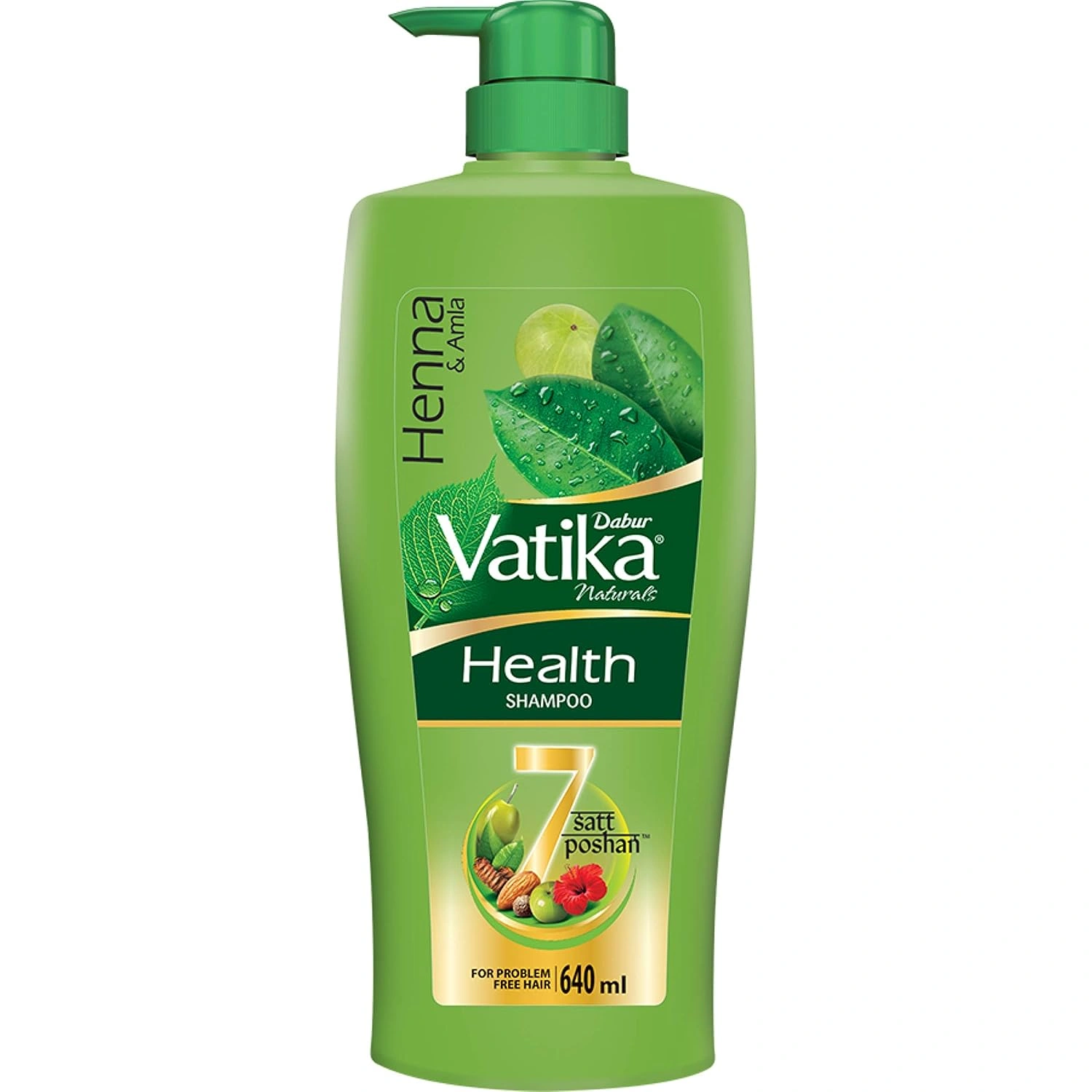 Dabur Vatika Enriched Coconut Hair Oil 600ml (300ml*2) &amp; Dabur Vatika Health Shampoo, with Henna &amp; Amla for Problem Free Hair - 640ml-5