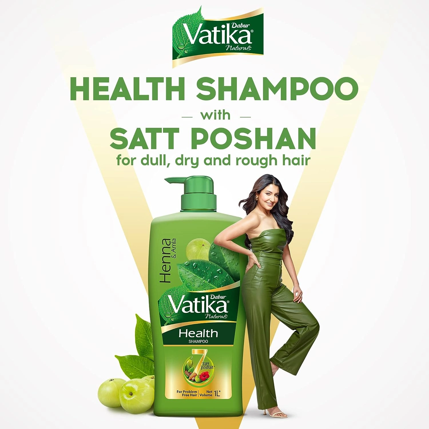 Dabur Vatika Enriched Coconut Hair Oil 600ml (300ml*2) &amp; Dabur Vatika Health Shampoo, with Henna &amp; Amla for Problem Free Hair - 640ml-4