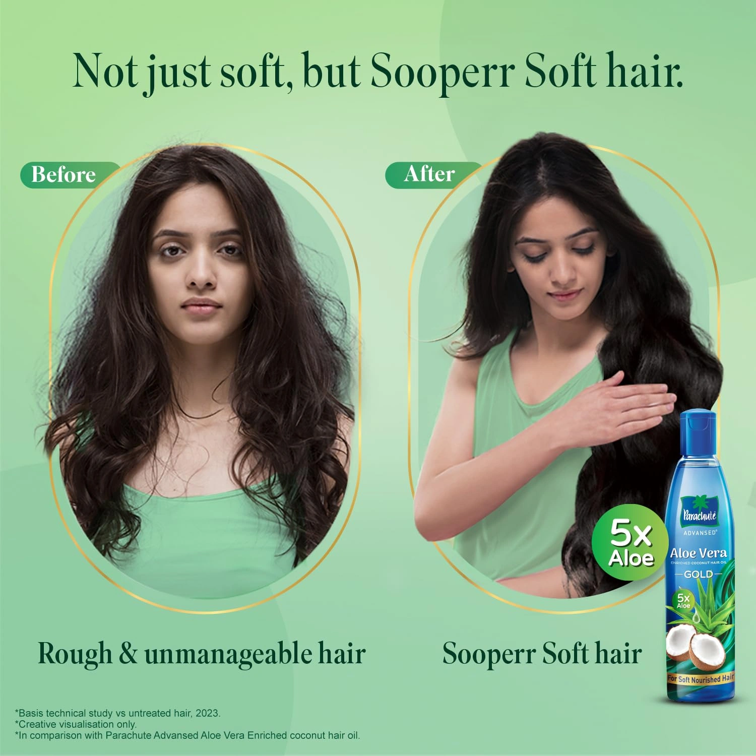 Parachute Advansed Aloe Vera Enriched Coconut Hair Oil Gold | 5X Aloe Vera | Makes Hair Sooperr Soft | 250ml-4