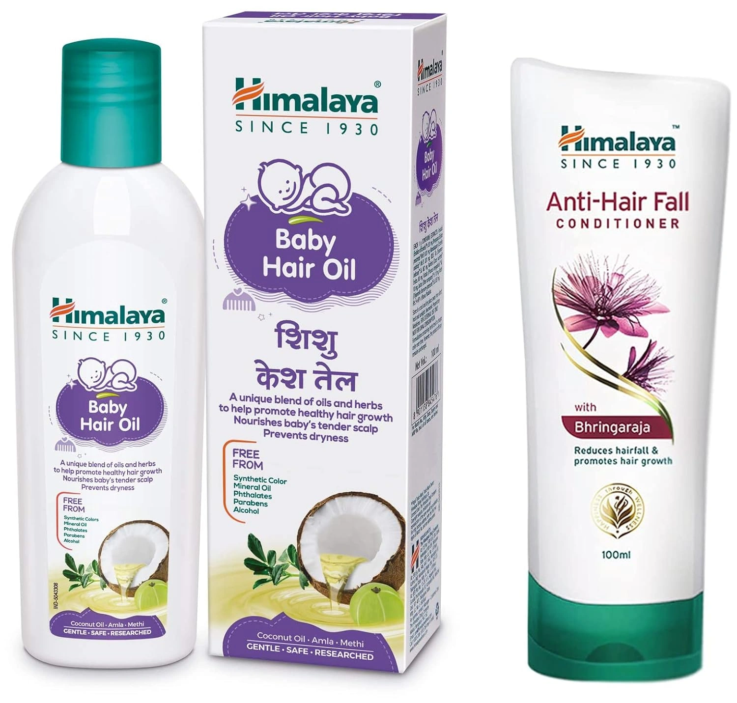 Himalaya Baby Hair Oil 100 ml &amp; Himalaya Anti-Hair Fall Conditioner, 100ml-RDPC102029