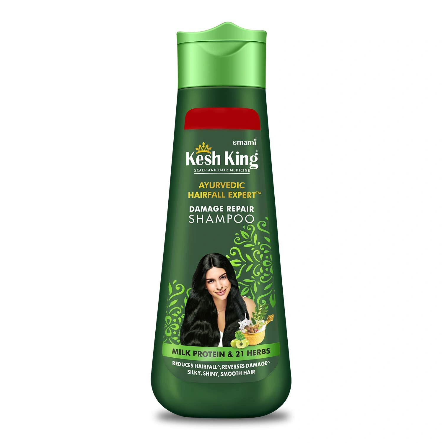 Kesh King Ayurvedic Anti Hairfall Hair Oil, 300ml &amp; Emami Kesh King Damage Repair Shampoo with Milk Protein and 21 Ayurvedic Herbs, 340ml-2