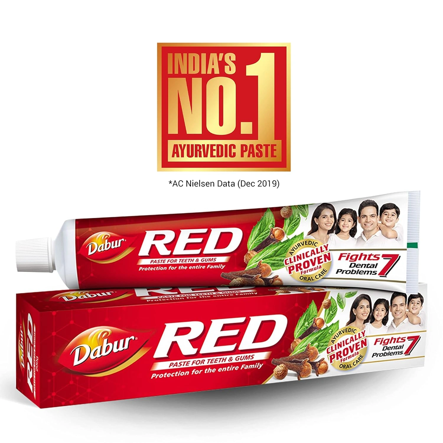 Dabur Red Paste - India's No.1 Ayurvedic Paste, Provides Protection Plaque Removal, Toothache, Yellow Teeth, Bad Breath- 600g (150gm*4) &amp; Dabur Amla Hair Oil - for Strong, Long and Thick Hair 275ml-2