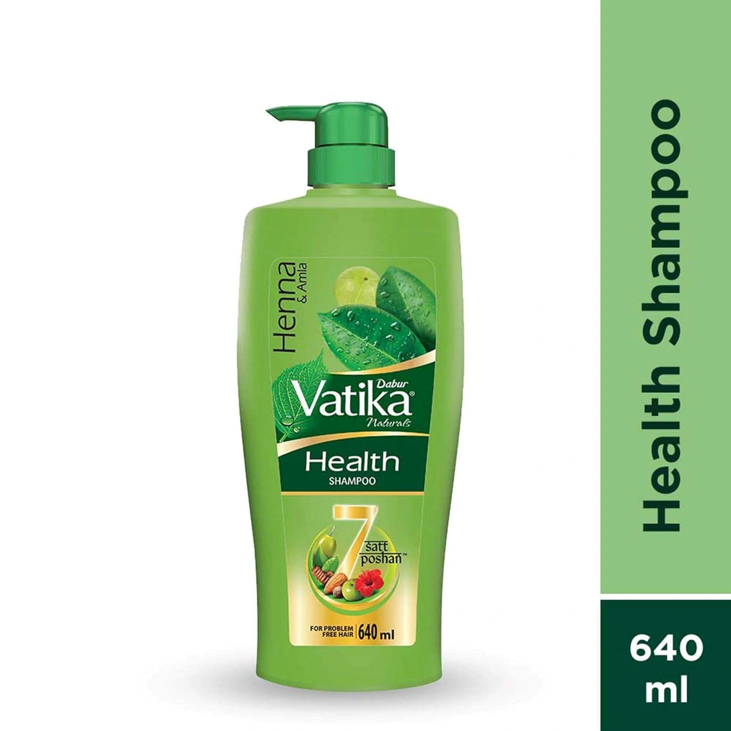 Dabur Vatika Health Shampoo, with Henna &amp; Amla for Problem Free Hair - 640ml &amp; Dabur Vatika Enriched Coconut Hair Oil With Hibiscus, 300 Ml-2