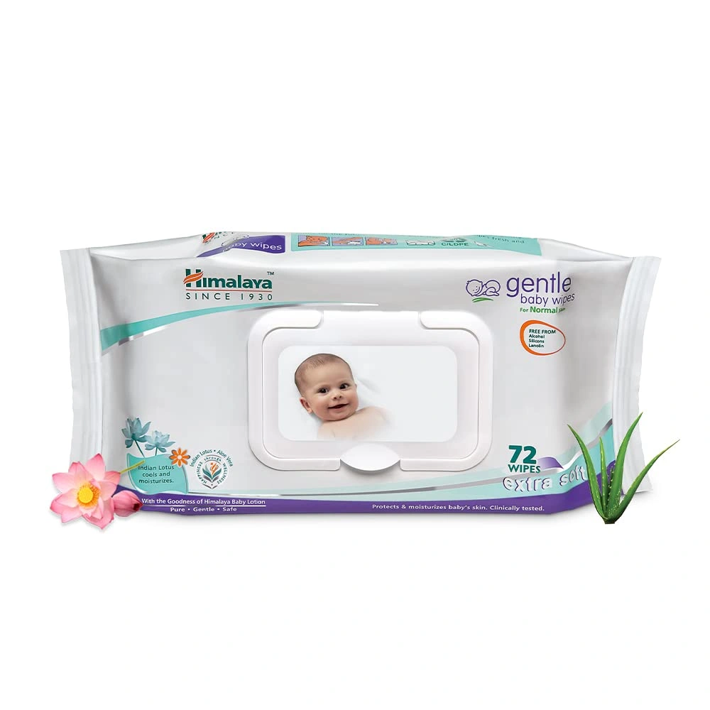 Himalaya Gentle Baby Wipes, 72 Wipes,White &amp; Himalaya Baby Hair Oil 200 ml(1 Count)-1