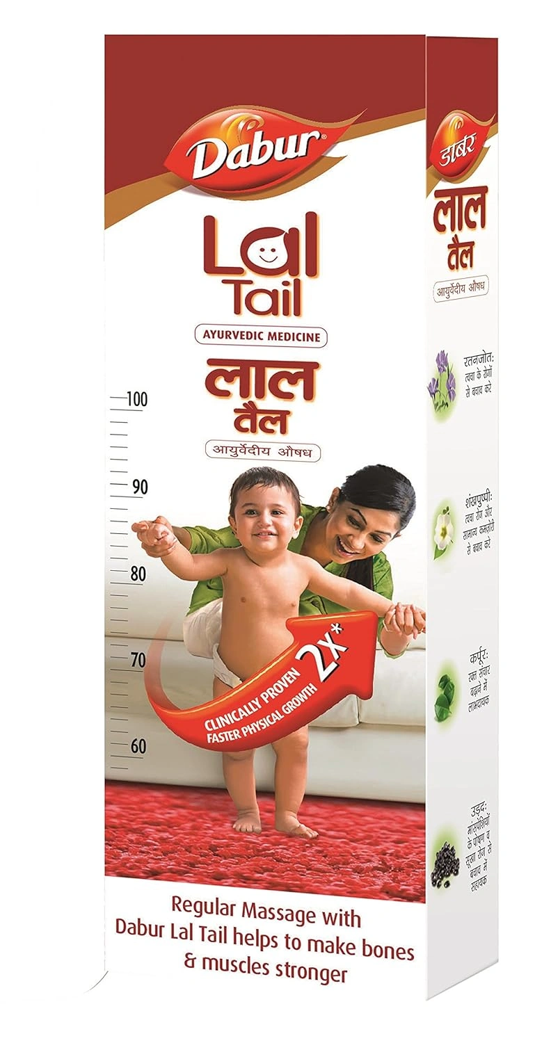 Dabur Lal Tail : Ayurvedic Baby Massage Oil – 500ml &amp; Almond Hair Oil with Almonds, Soya Protein and Vitamin E for Non Sticky, Damage free Hair - 500ml-3