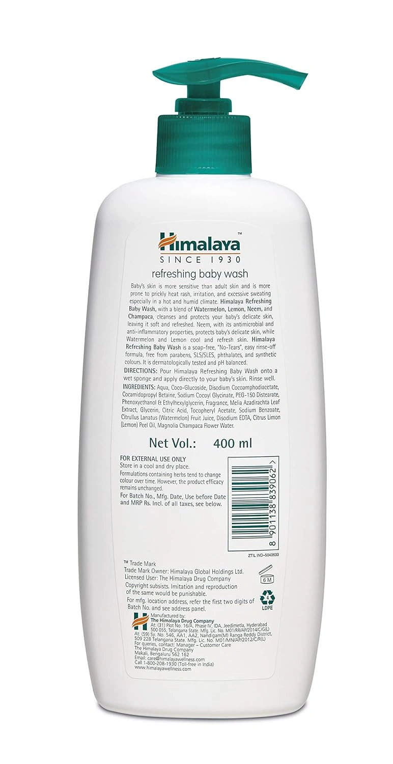 Himalaya Refreshing Baby Wash 400 ml &amp; Himalaya Anti-Hair Fall Hair Oil | Non Sticky Hair Oil | Promotes Hair Growth | Prevents Hair Fall | Made with Bhringraja &amp; Amla | For Women &amp; Men | 200ml-4